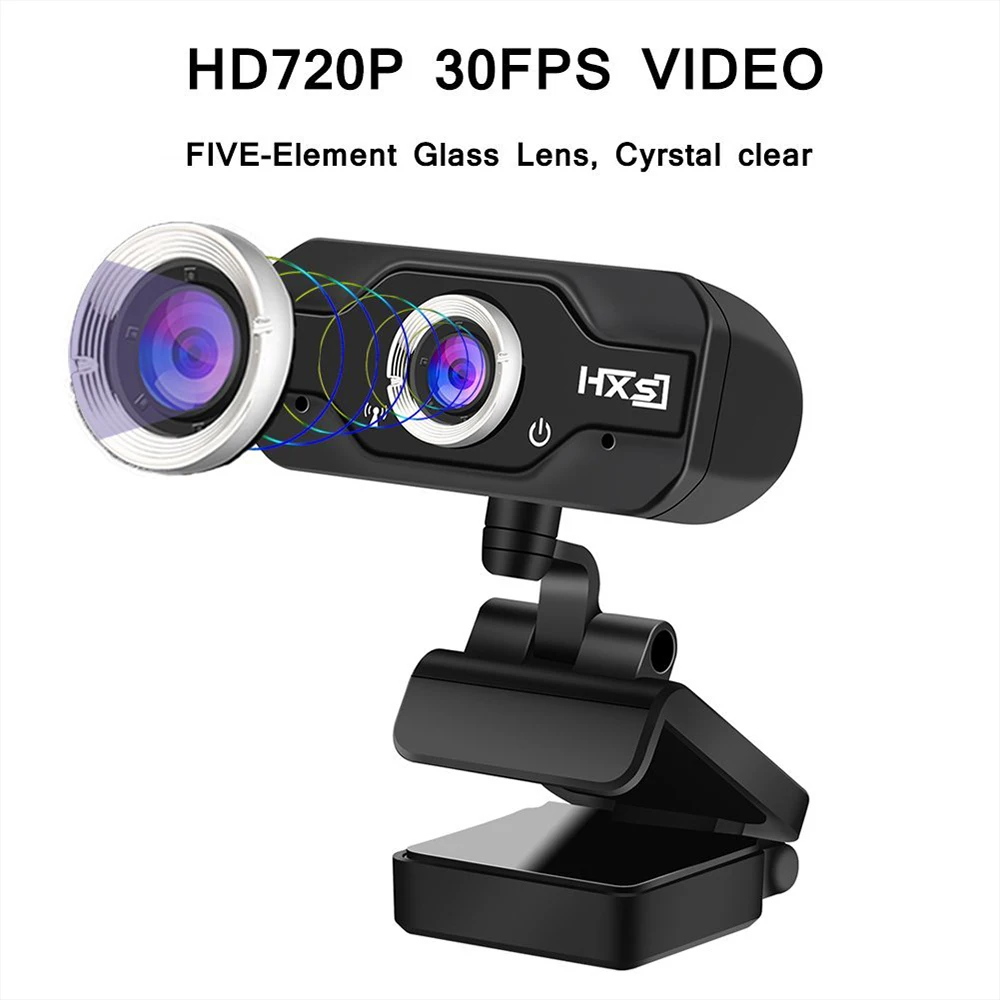 Hxsj S60 HD веб-камера с микрофоном 1080P 720P 30 fps с постоянным фокусным расстоянием f High-end Видеозвонок веб-Камера черный Широкий формат объектива