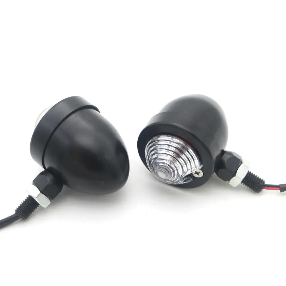 Универсальный сигнал поворота мотоцикла Черная Металлическая лампа с