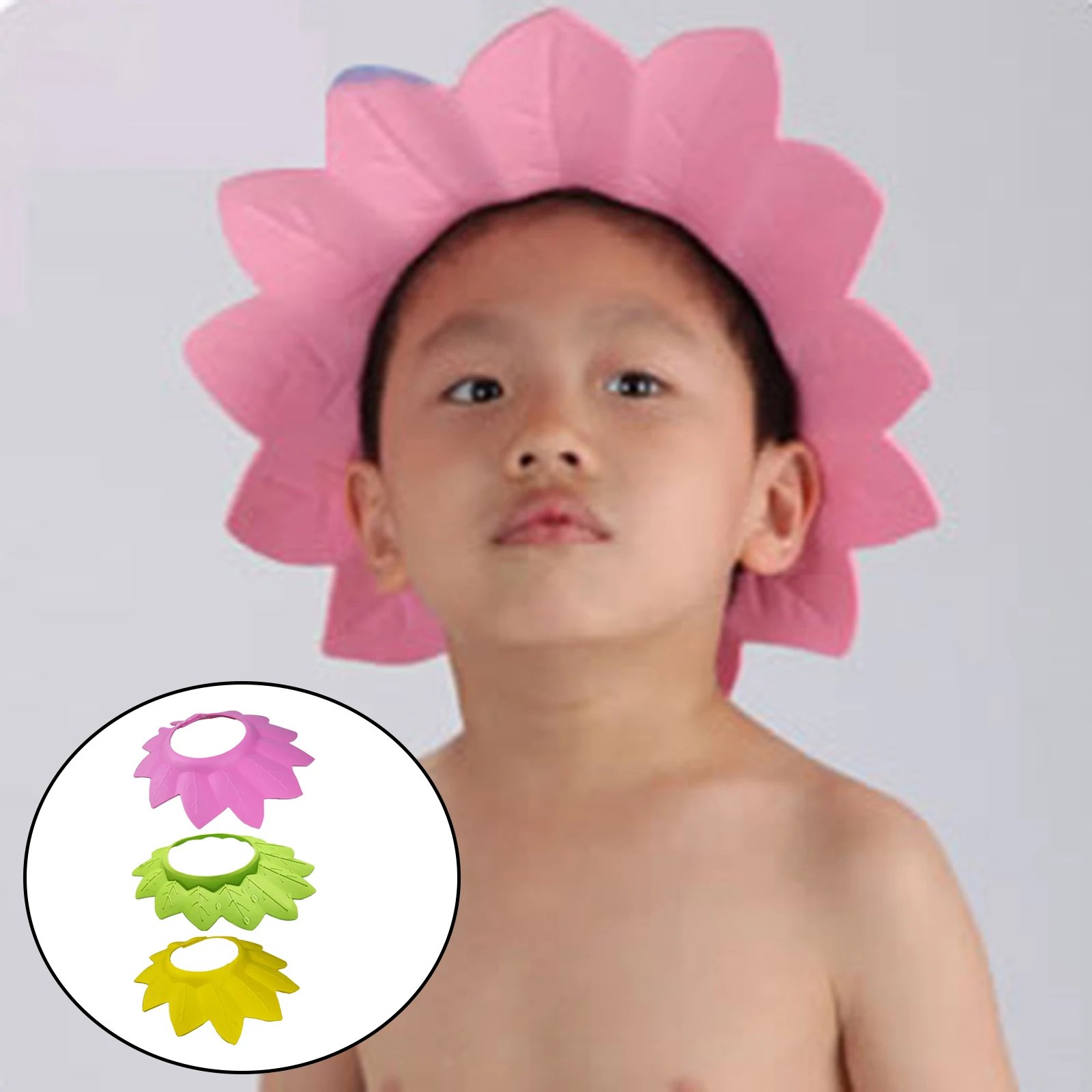 

Safe Shampoo Shower Bathing Protection Bath Adjustable Size Hat Outdoor Sunshade Visor for Toddler, Baby, Kids, q-4 Years Old