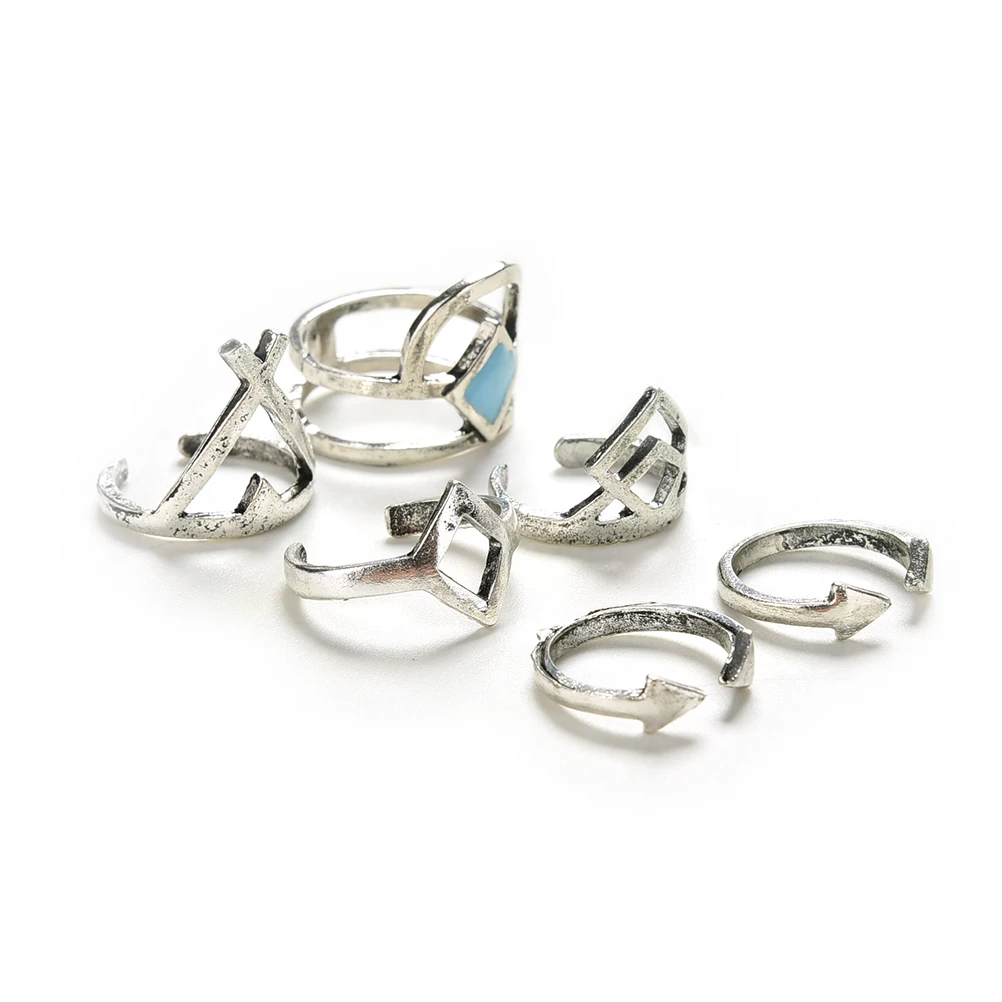 Женское Винтажное кольцо в стиле бохо комплект колец на фалангу 1