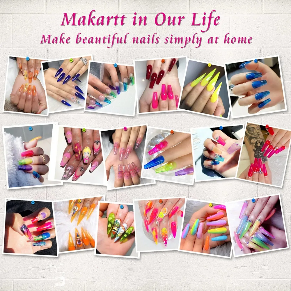 Makartt Гель-лак Crystal Rainbow Jelly набор для ногтей 6 шт. Блестящий стойкий замачивающийся УФ светодиодный Гель-лак для отверждения цветной гель