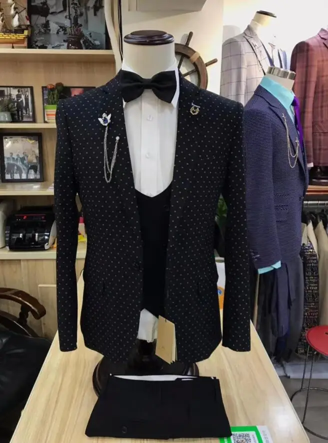 

New Men Wedding Suits Slim Fit 3 Pieces Tuxedo Groom Groomsman Custom men suits for wedding traje hombre jacket pant vest