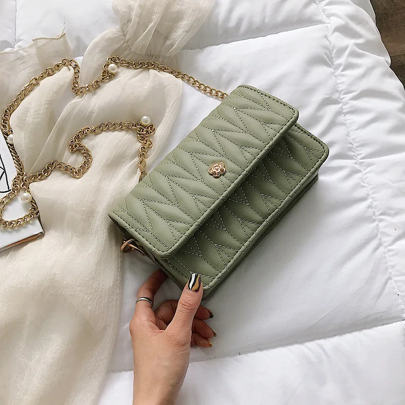 Однотонная мини сумка из искусственной кожи через плечо для женщин 2020 роскошный