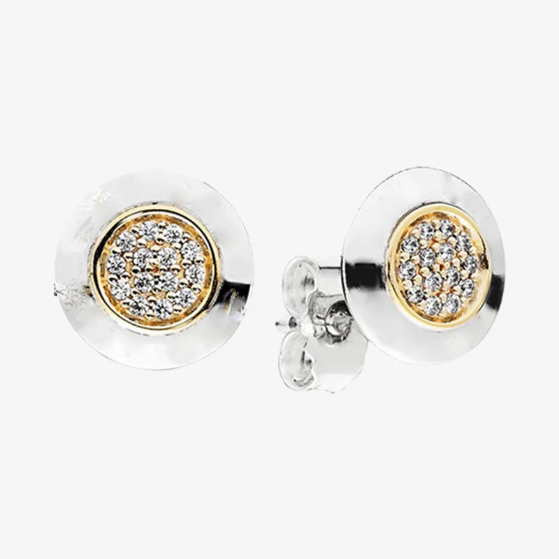 

925 Sterling Silver Pan Earring Round Close Set Earrings For Women Wedding Gift Fashion Jewelry