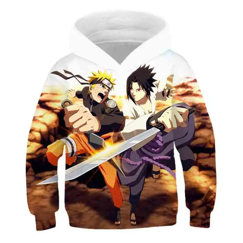 

2021 Nαruto-Ninja Akatsuki Sweatshirt Anime Clothing Boys Autumn Thin Kid Hoodies Kids Jogging Clothes 4-14Years Teen O-Neck Top