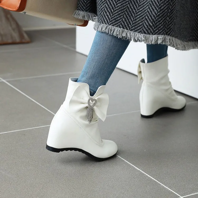 Гран размер Женская обувь Ботильоны для женщин Ботинки женские зимние