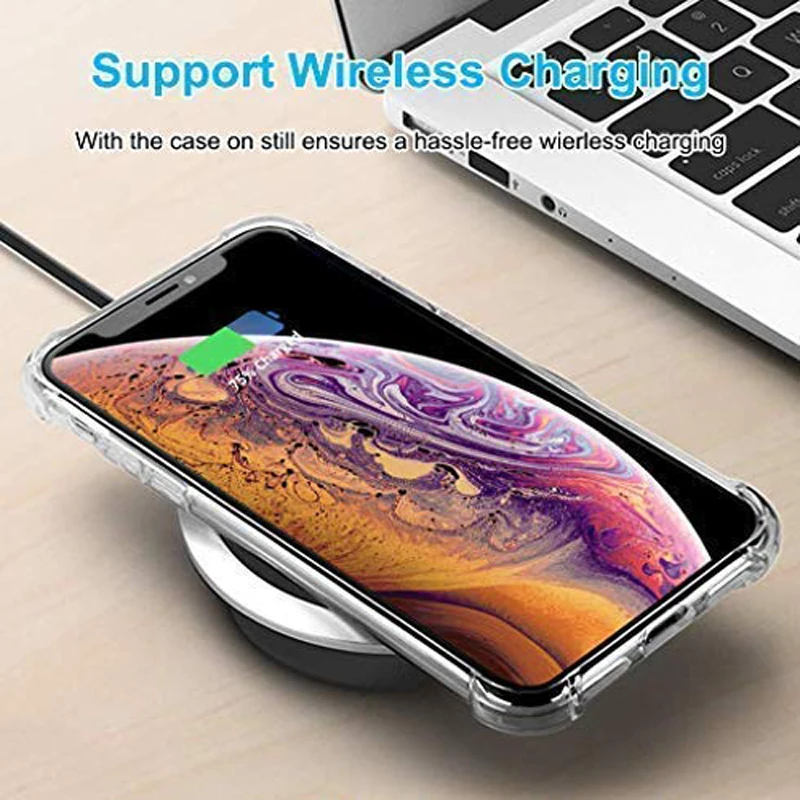 Модный противоударный бампер прозрачный силиконовый чехол для карт iPhone 11 X XS Max XR 8