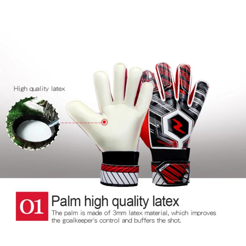Kids Men's Soccer Gloves Professional Football Protection Keeper Adult Goalie Training Secure | Спорт и развлечения