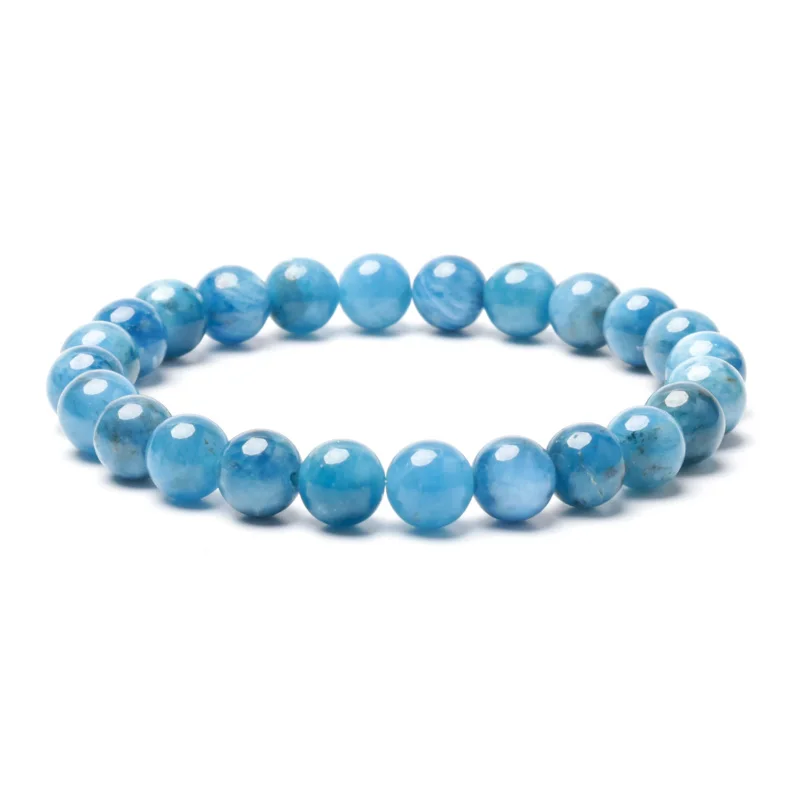 

Natural 6/8/10mm Apatite Bracelet Jewelry Gift for Men and Women Fashion Energy Bracelet