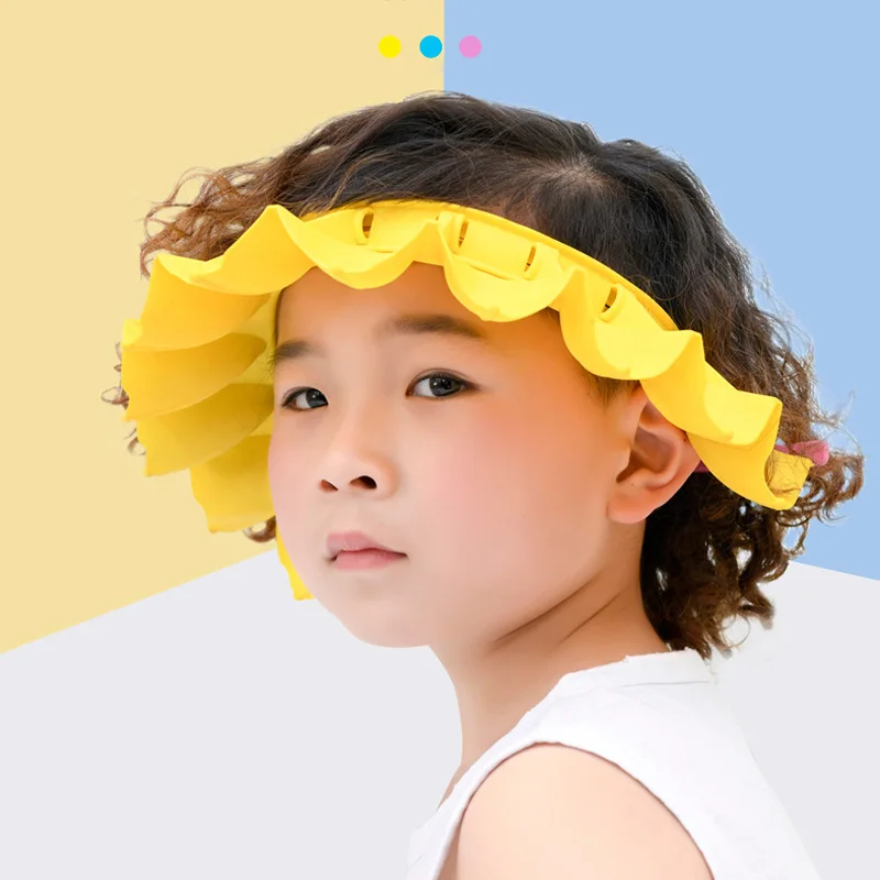 

Регулируемый Товары для детей, подарок на день рождения высокого качества Bebe Кепки 4 вида цветов волос Щит Кепки TPE 7*39 см Водонепроницаемый 1 ...