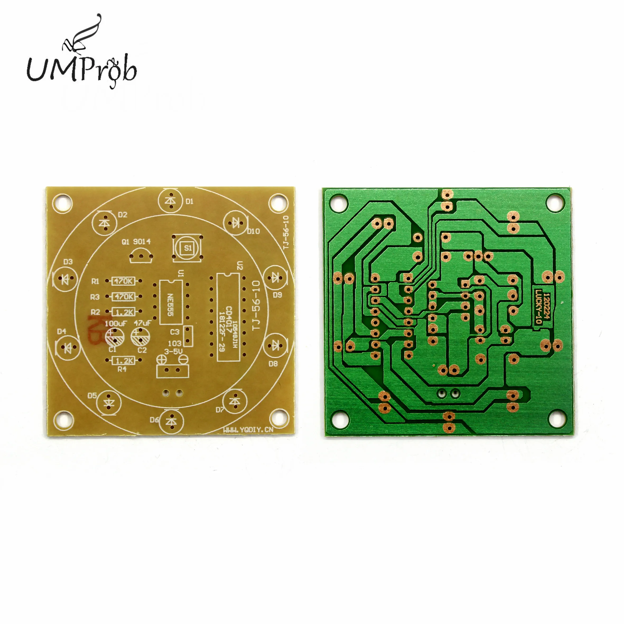 Круглый вращающийся Набор Lucky CD4017 NE555 для творчества электронное производство