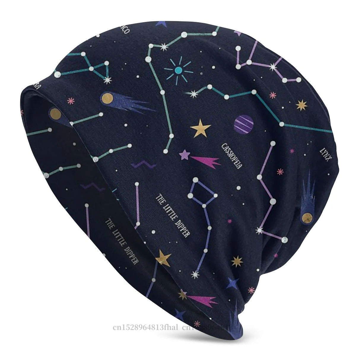 

Space Skullies Beanies Caps The Stars Knitting Hat Winter Warm Bonnet Hats for Men Women