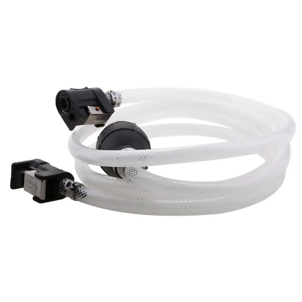

8mm Fuel Gas Line Hose Primer Bulb For Yamaha Outboard White with Connector