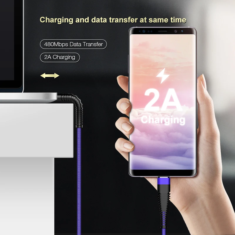 FLOVEME usb type-C кабель для samsung S10 huawei P30 Pro Быстрая зарядка зарядки мобильного телефона