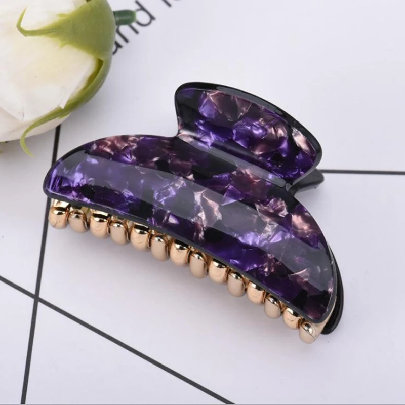 Модные женские заколки для волос с цветочным принтом заколка краб женщин