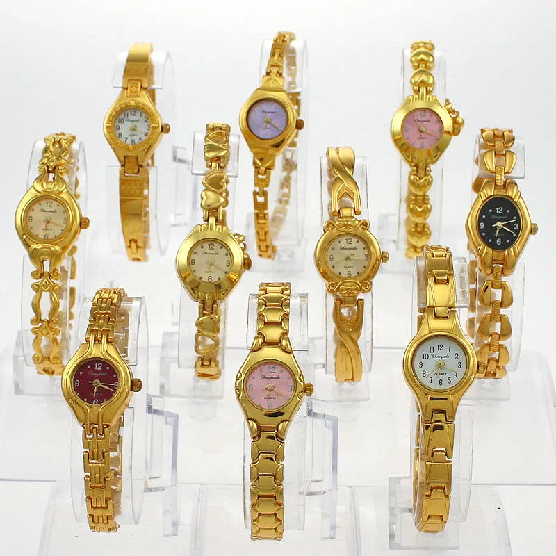 

Оптовая продажа, смешанные золотистые женские часы 10 шт., женские часы, кварцевые спортивные наручные часы, подарки, часы JB4T оптом, много деш...