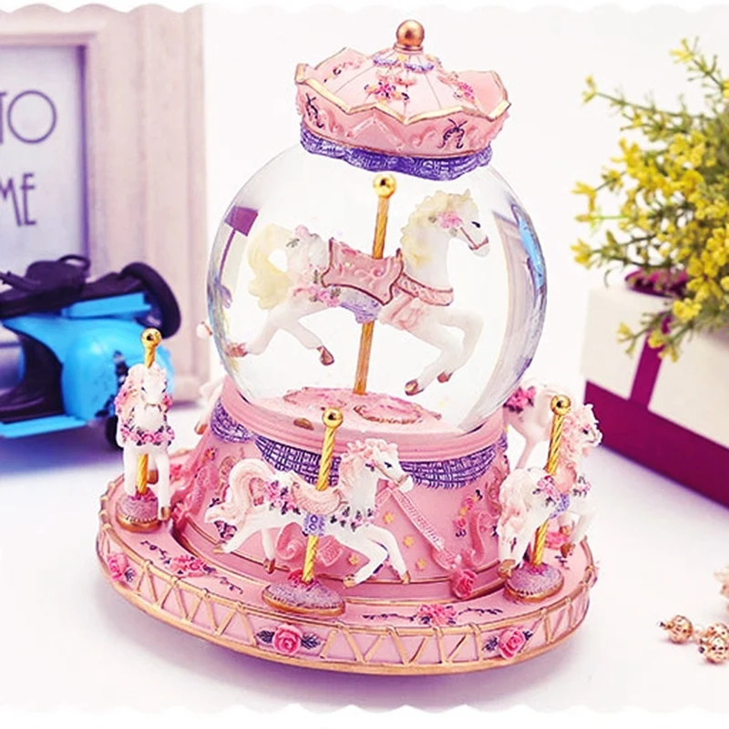 Музыкальная шкатулка Carousel роскошный цветной светодиодный светильник светящаяся