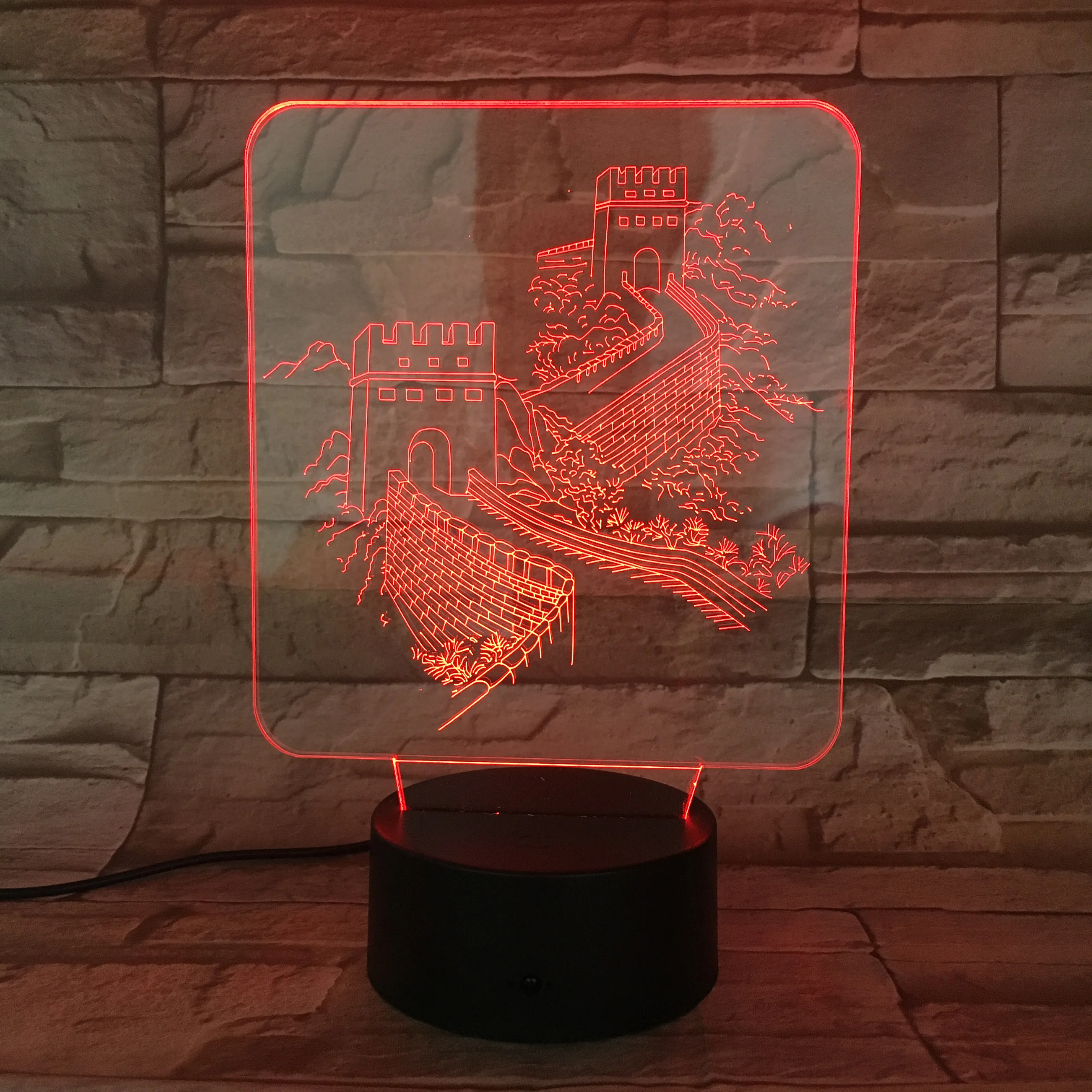 Лампа 3D китайская знаменитая Великая стена лучший подарок на день рождения для