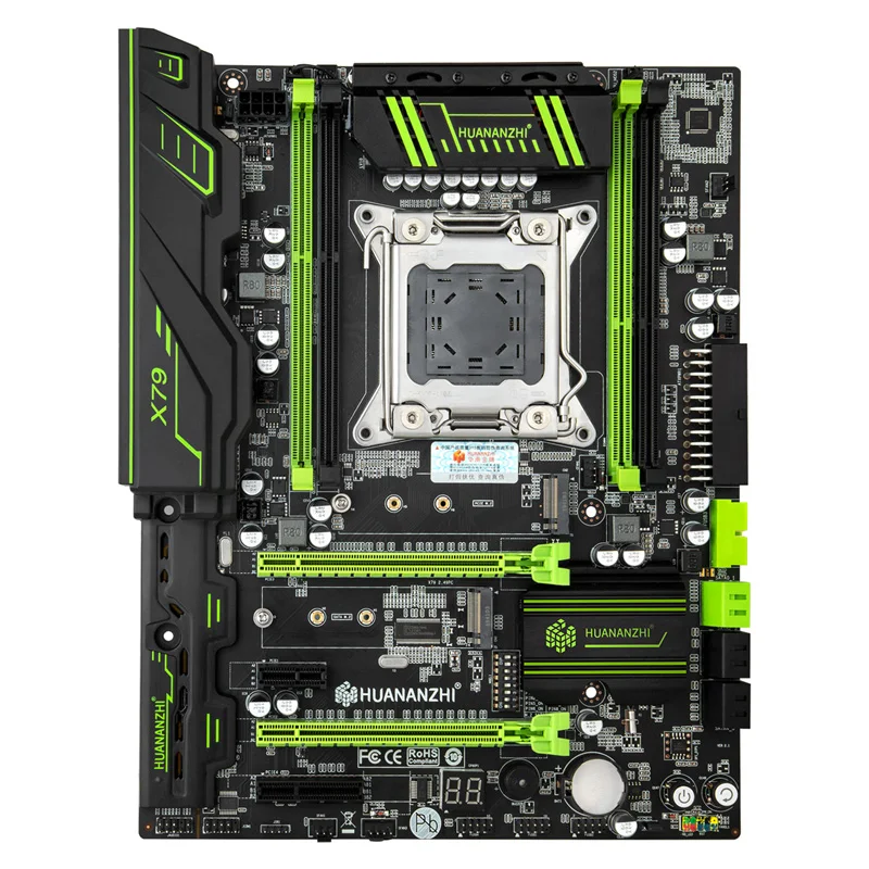 Супер игровая материнская плата HUANANZHI X79 CPU RAM Bundle Dual M.2 SSD Слоты Xeon E5 2680 V2 2 8 ГГц 10
