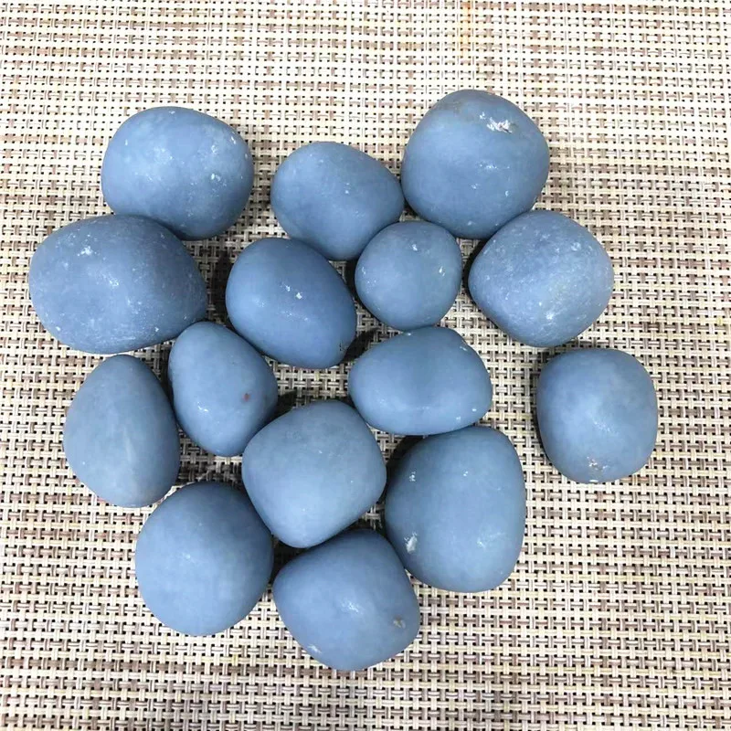 

Натуральные голубые камни из камня ангелита, минеральные Исцеляющие кристаллы для домашнего декора, оптовая продажа драгоценных камней
