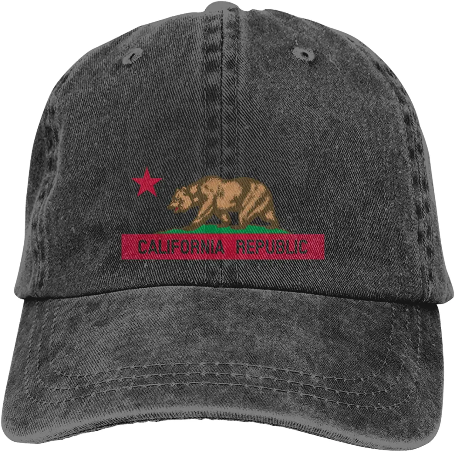 

California Republic Light Denim Peak Hat Stylin Baseball Cap