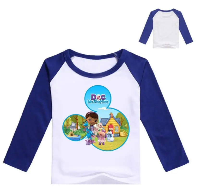 Детская толстовка г. Детская весенняя куртка детская одежда с принтом «Toy Doc Mcstuffins» хлопковые толстовки с капюшоном для детей Одежда для девочек, верхняя одежда