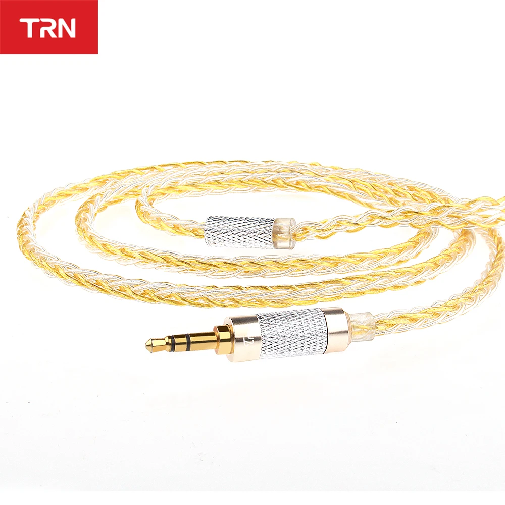 TRN MMCX/2Pin разъем 3 5/2 5 сбалансированный 8 ядерный медный посеребренный смешанный