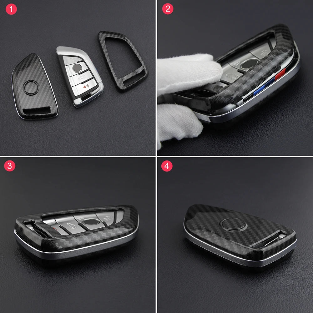 

Key Case Fob Bag Holder ABS Hard Shell Cover Parts Fit For BMW X1 X2 X3 X4 X5 X6