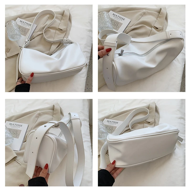 

Summer Macarons Women's Shoulder Bag 2021 New Fashion Large Capacity Diagonal Bag Women PU Soft Underarm Bag Wallet Women