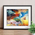 Алмазов картина красочные женские камни в форме ромба портрет 5D рукоделие, Алмазная мозаика вышивка продажи Стразы Декор для дома подарок на Рождество