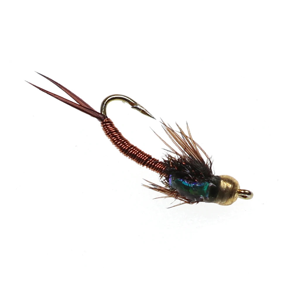 Vampfly 8 шт. #16 форель Нимфы для рыбалки медь Джон бидхед камень ловли нахлыстом