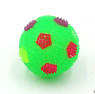 random Резиновая игрушка для собак, устойчивая к укусам, светящийся эластичный шар для собак, прочный мигающий молярный интерактивный шар для домашних животных, резиновая жевательная игрушка для кошек - Цвет: random