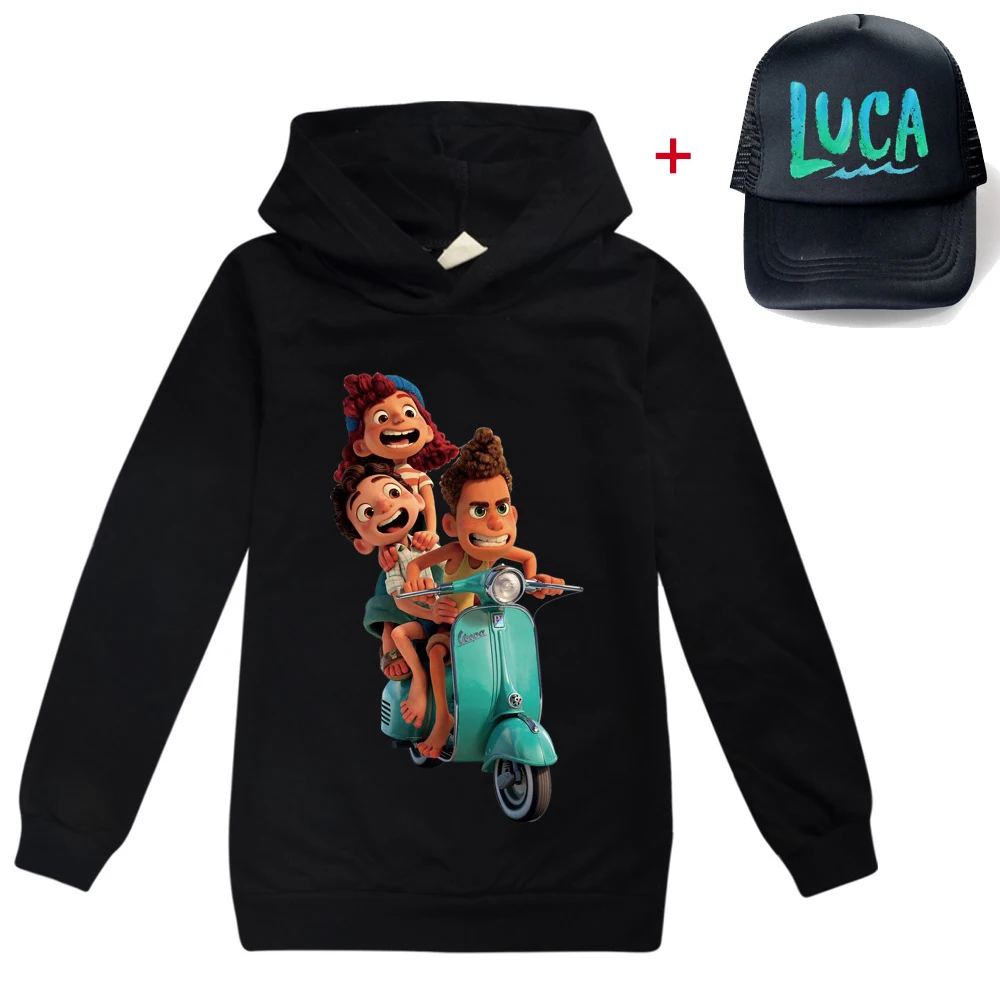 Toddler Fashion Autumn Hoodie Children Sweatshirts Kids Boy Girl Cartoon luca Streetwear Coat Cotton T-shirt Pullovers Jacket |