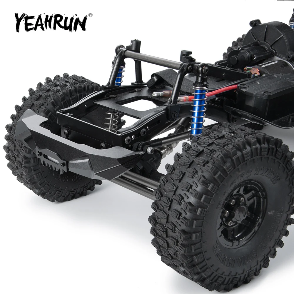 

Черный металлический передний бампер YEAHRUN для 1/10 Axial SCX10 90046 D90 Rock Crawlers автомобильные запчасти для грузовиков