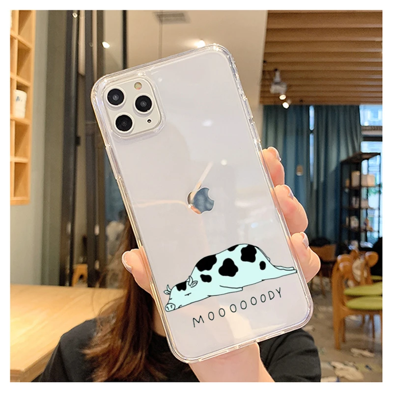 Коровья высококачественный Классический чехол для телефона iPhone 12 11 Pro Max X XR XS 8 7 6 6S