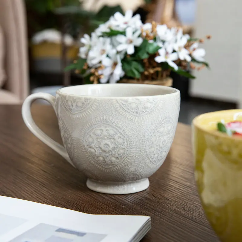 

Nordic Vintage Mug Simple Creative Ceramic Personnalisable Handmade Eco Friendly Mug Taza De Cafe Kitchen Drinkware DB60MK