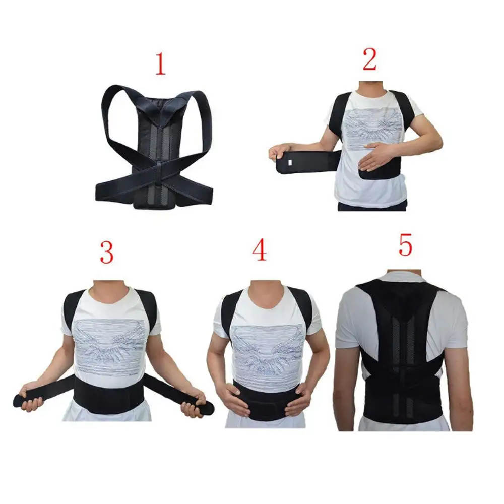 Adult Back Attitude Posture Correction with jiao nɺsakii dai Strap Strengthen Orthosis Support Fixed Belt Hump | Спорт и