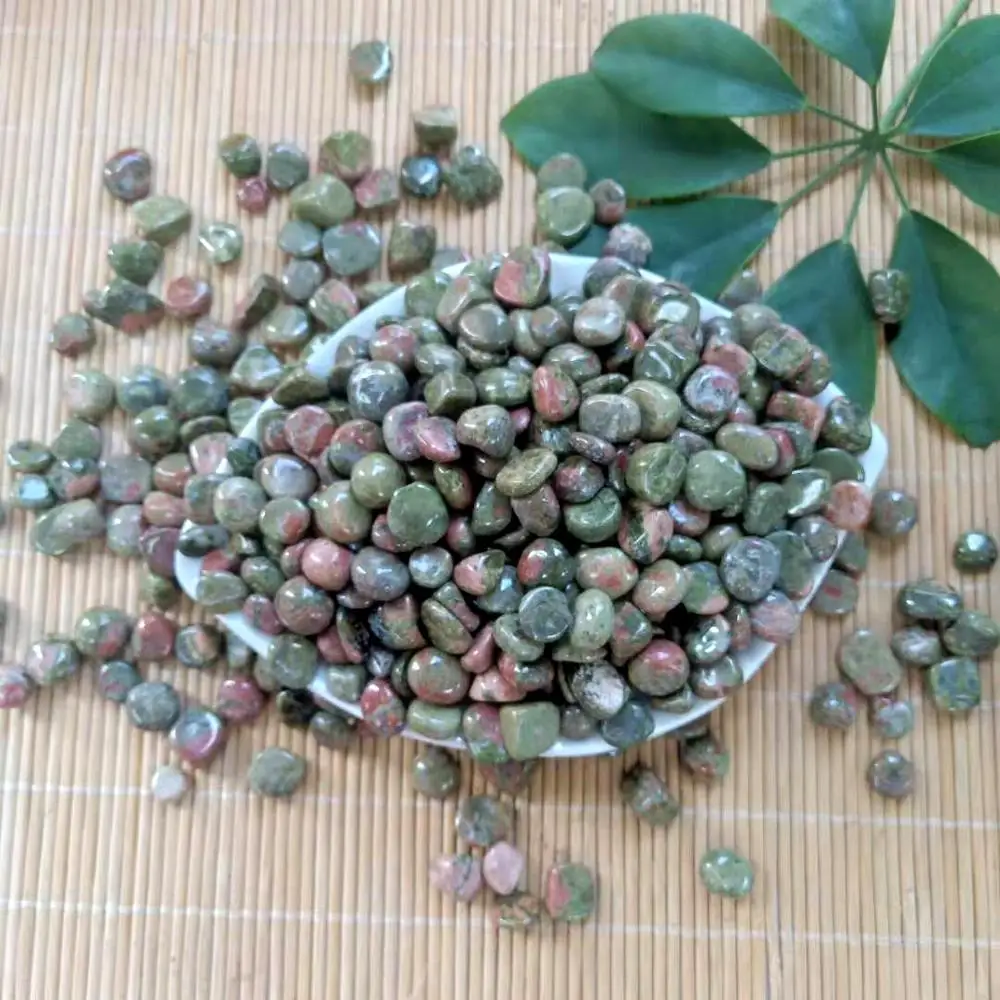 Бесплатная доставка! Оптовая продажа высокого качества 100 грамм 5 ~ 9 мм Unakite