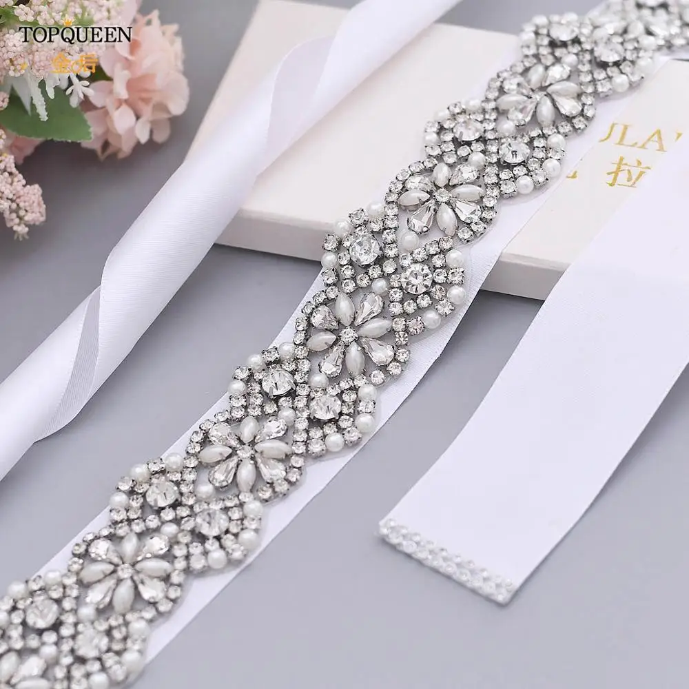 TOPQUEEN S04A роскошные свадебные Ремни стразы украшенные камнями для выпускного