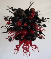 black and red led bulbs dale chihuly style hand blown glass chandelier lighting