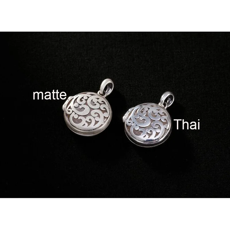 Настоящее 925 пробы Серебряный диффузор ожерелье кулон полый удачный облако фото