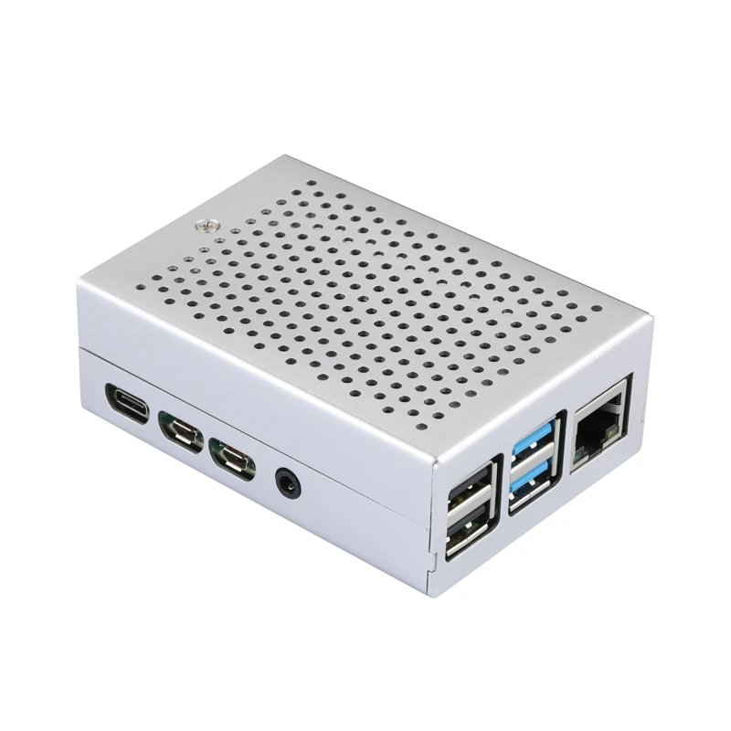 Raspberry Pi 4 Модель B алюминиевый корпус с охлаждающим вентилятором RPI серебристый