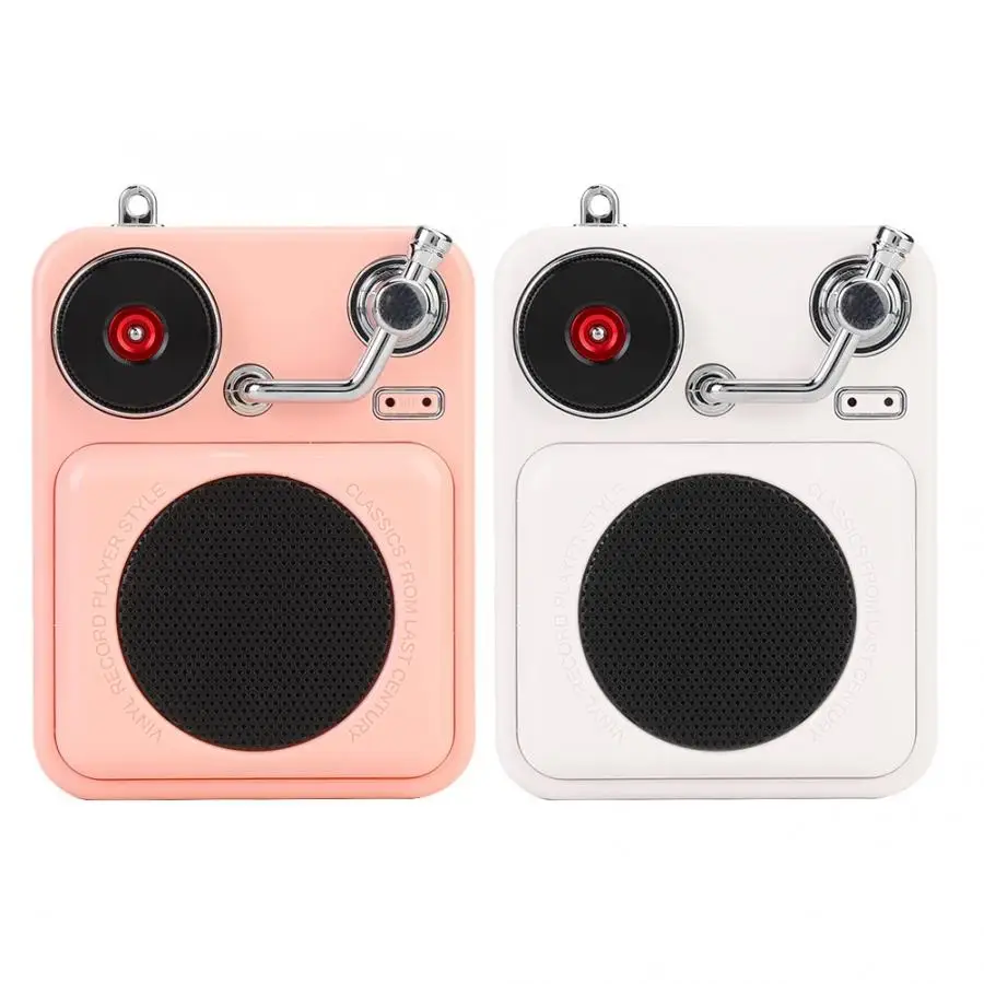 Сабвуфер Мини Портативный ретро беспроводной Bluetooth 5 0 стерео бас динамик для