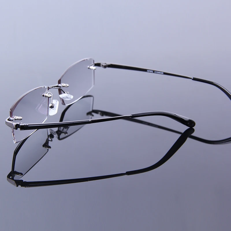 Модные мужские очки для чтения джентльмена высококачественные без оправы