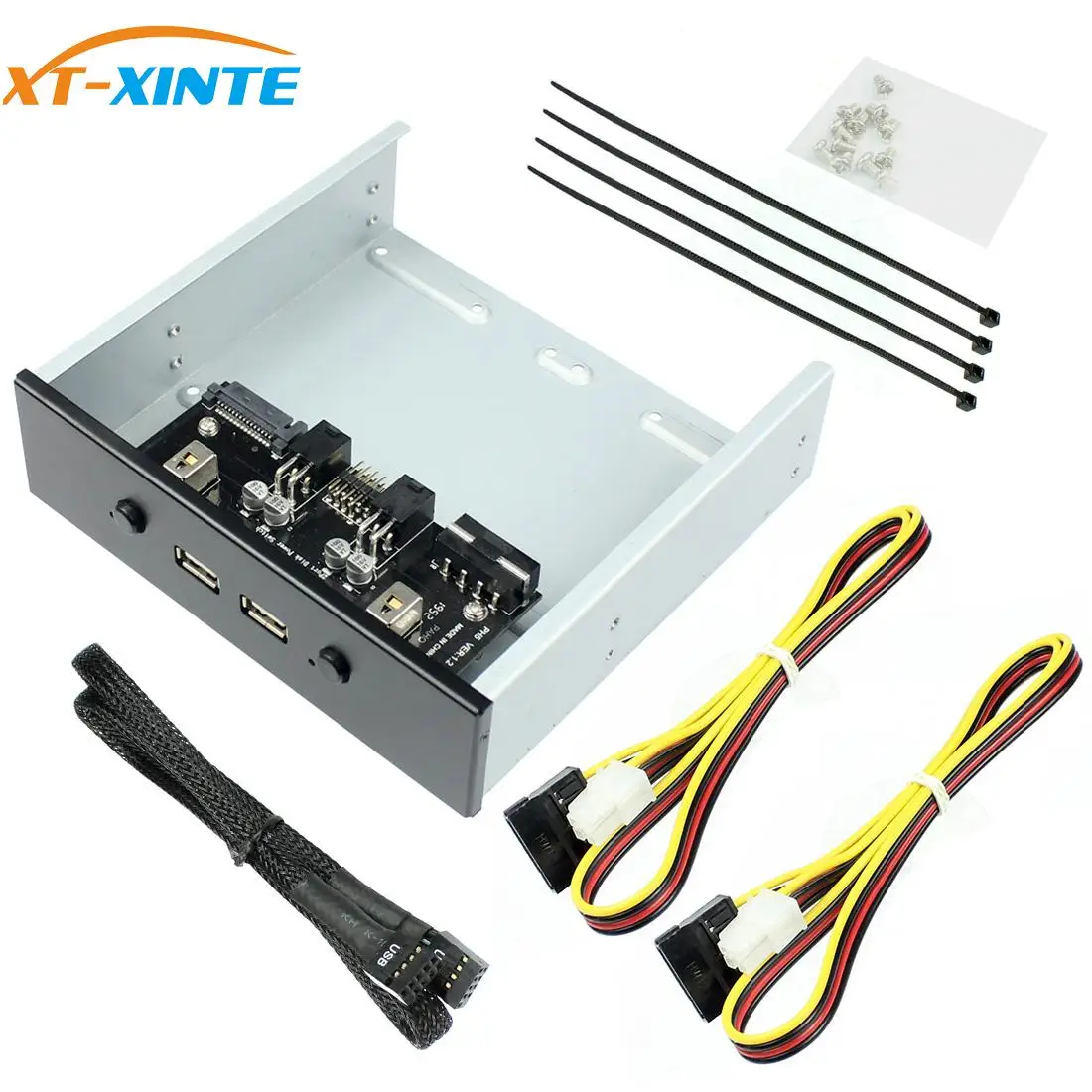 

XT-XINTE 2 Channel HDD Power Control Switch Hard Drive Selector SATA Drive Switcher For Desktop PC Computer Optical Drive