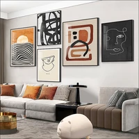 abstract and simple abstract painting canvas painting cartoon sketch poster wall paintingmodern aesthetic mural printing60x90