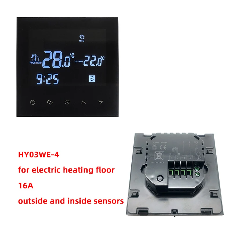 Electric no Wifi AC220-240V Wi-Fi ЖК-дисплей с сенсорным экраном термостат Еженедельный программируемый Электрический/Водный/бойлер температуры - Цвет: Electric no Wifi