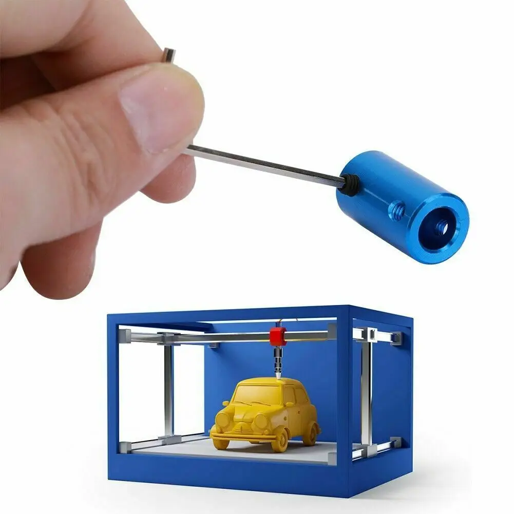 2x синий Жесткий Вал сцепление шагового двигателя соединитель муфты от 5 мм до 8 и