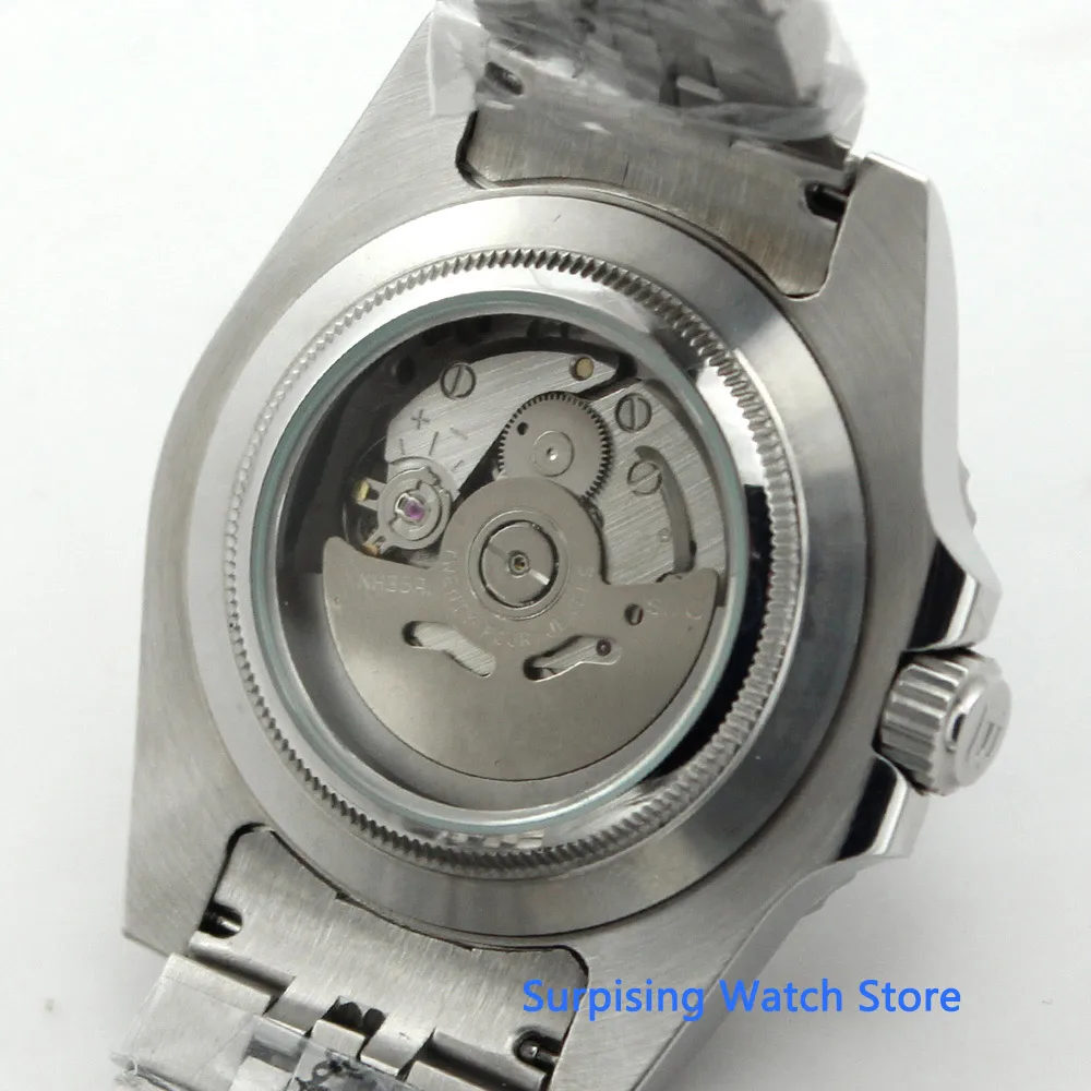 

Bliger 40mm Mens Watch Blue Dial Ceramic Bezel Sapphire Glass Luminous Waterproof NH35 Automatic Movement Male WristWatch