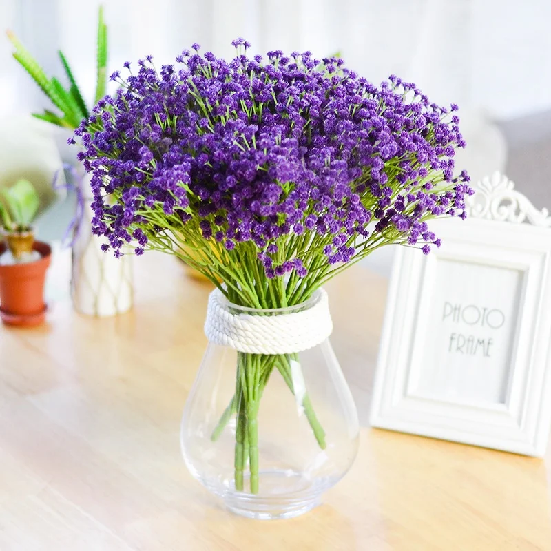 7 веток Gypsophila шелк искусственный цветы букет из искусственных цветов для дома